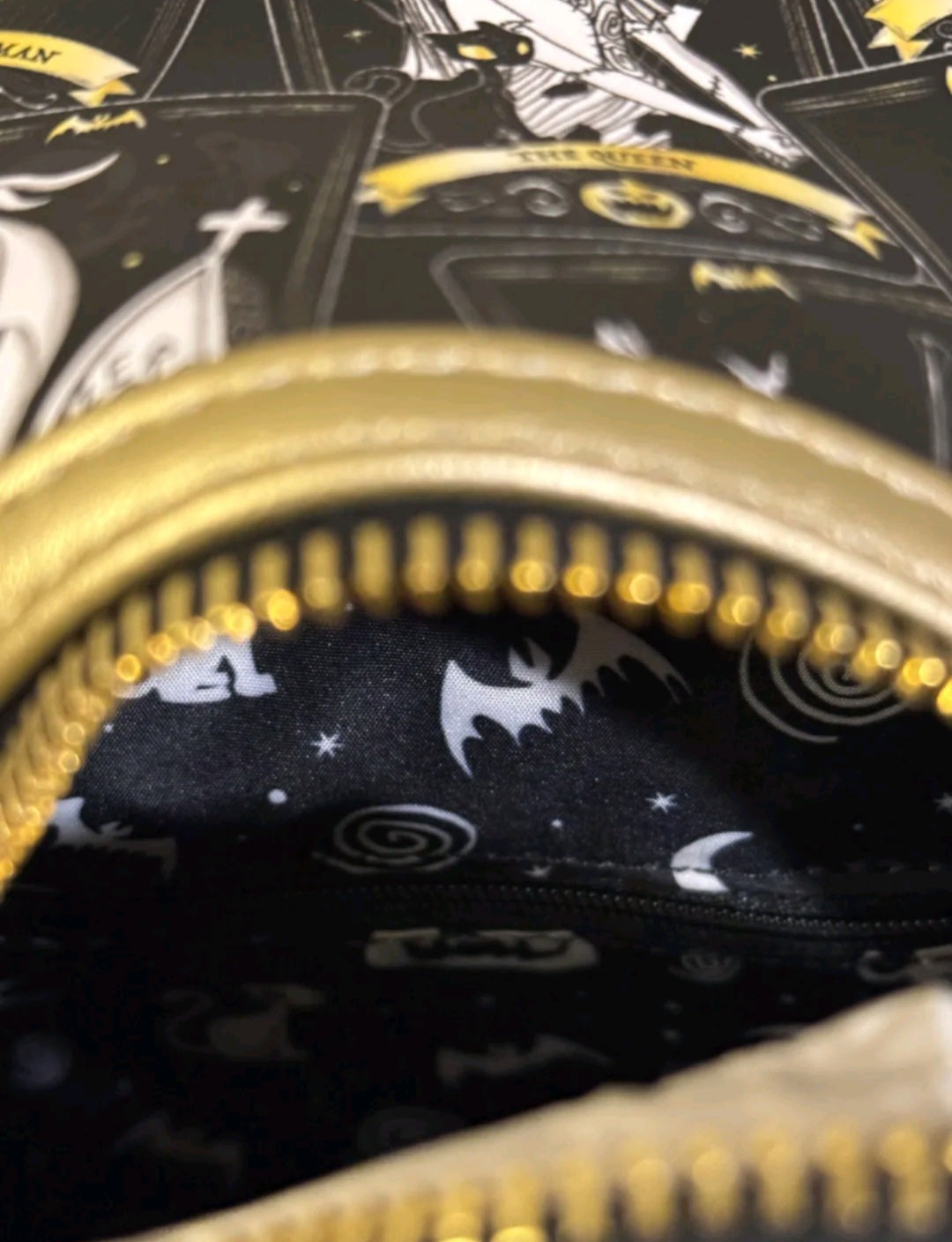 BP: Disney NBC The Nightmare Before Christmas AOP Gold and Black Mini Backpack