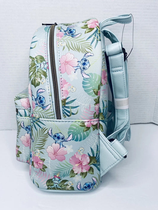 Disney Stitch Scrump Ducks Tropical Floral UK Exclusive Mini Backpack