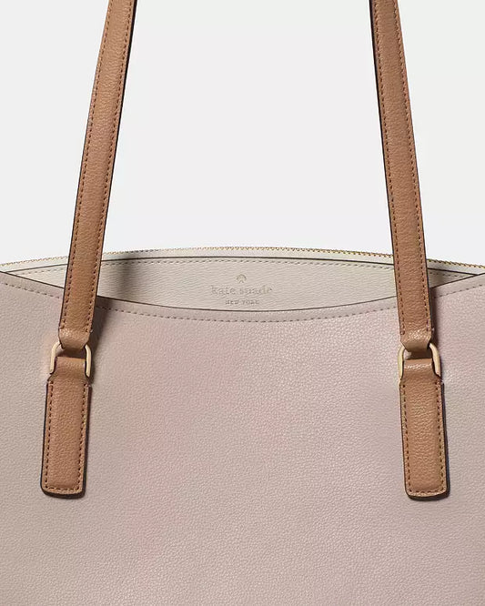 Kate Spade New York K0146 Color Blocked Powdered Blush and Cream Tote