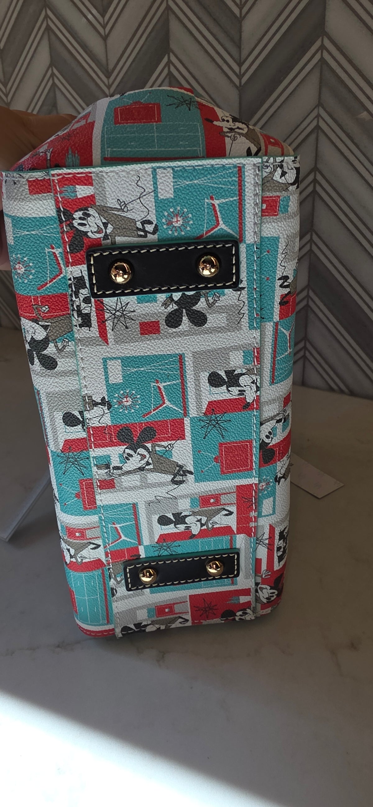 CB: Disney Dooney and Bourke 1950s Sketchbook Mickey Mouse Crossbody Hand Bag with COA