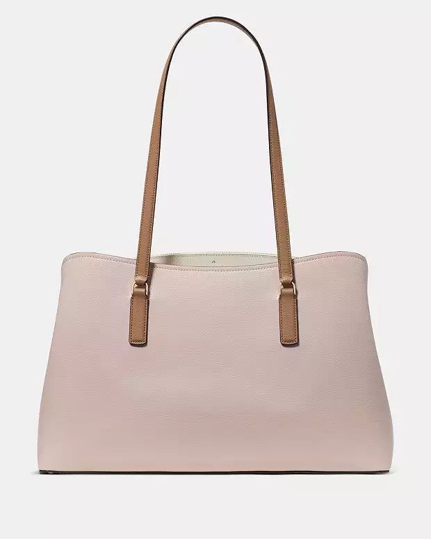 Kate Spade New York K0146 Color Blocked Powdered Blush and Cream Tote