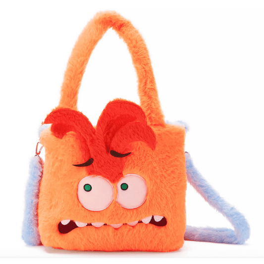 Disney Parks Pixar Inside Out Reversible Joy and Anxiety Plush Crossbody Handbag