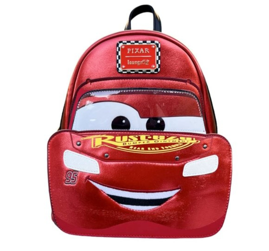 Disney Pixar Cars Lightening McQueen Red Metallic Grotto Treasures Exclusive Mini Backpack