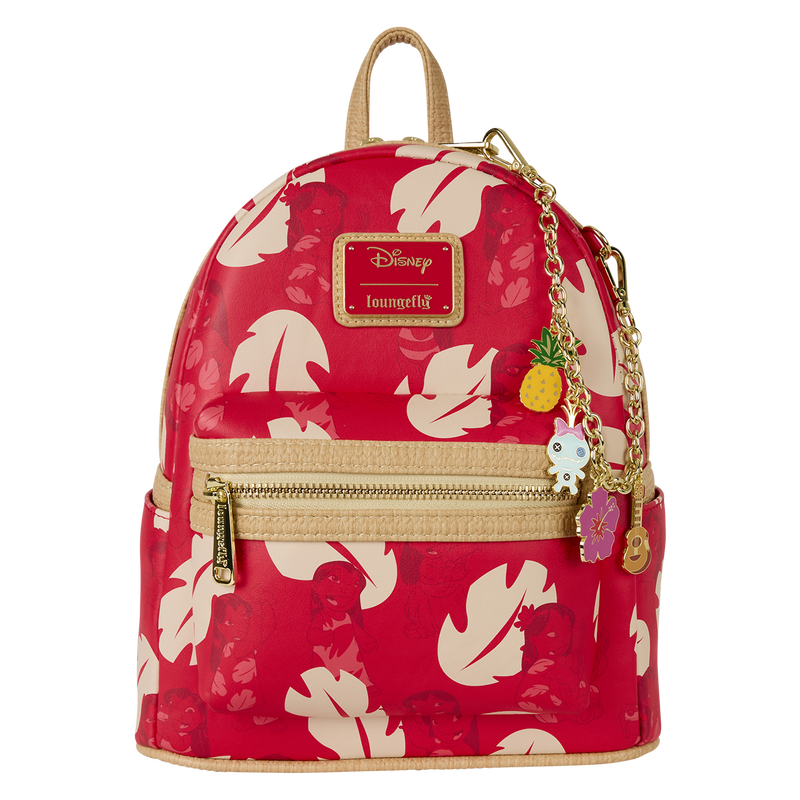 BP: Disney Lilo and Stitch Limited Release Red Charm Raffia Mini Backpack
