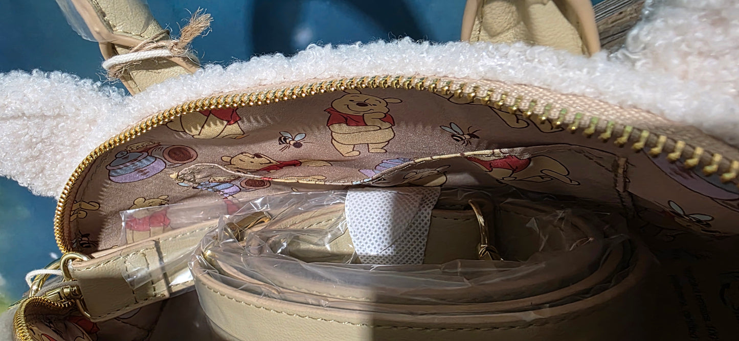 CB: Loungefly Disney Parks Disneyland Paris Winnie the Pooh Sherpa Crossbody