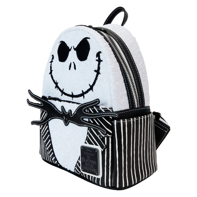 Disney NBC Jack Skellington Sequin Mini Backpack