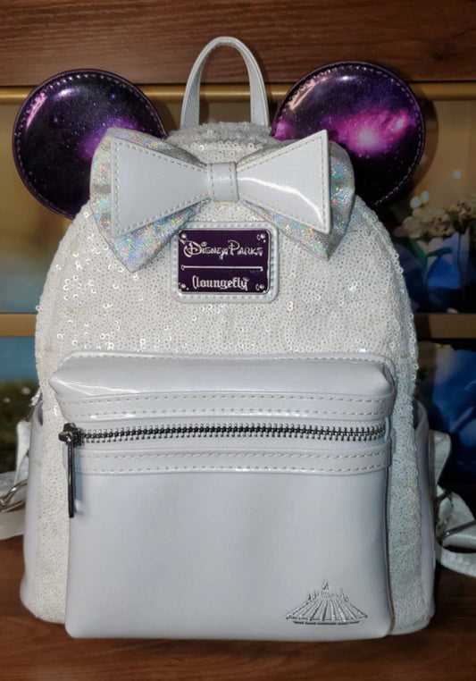 Disney Parks MMA Minnie Mouse Main Attraction Space Mountain 50th Anniversary Limited Edition Mini Backpack