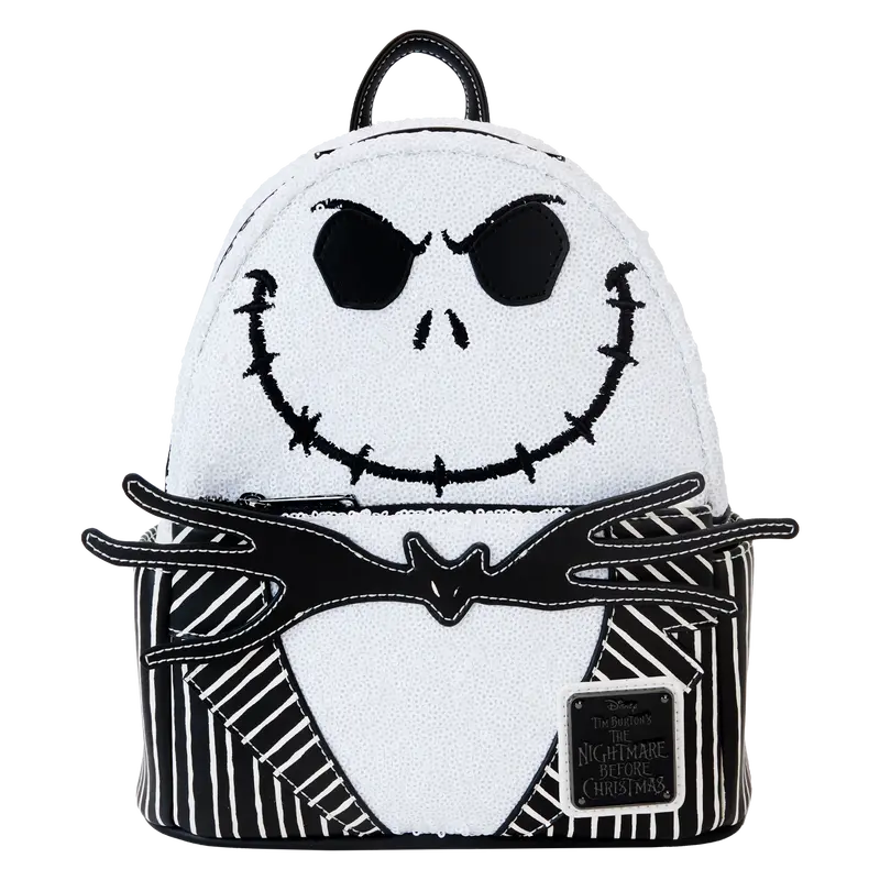 Disney NBC Jack Skellington Sequin Mini Backpack