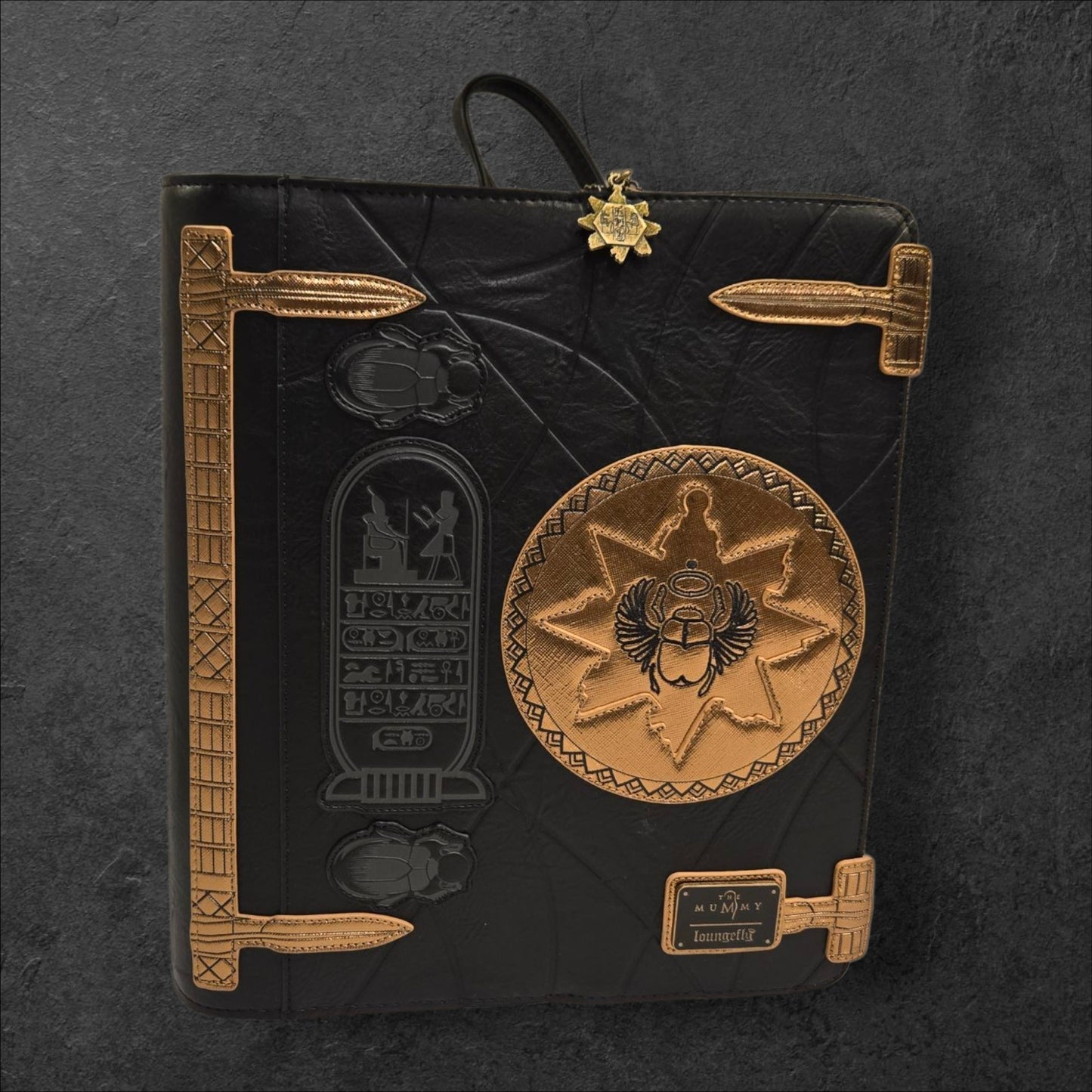 RARE Universal Studios The Mummy Loungefly Book of the Dead Exclusive Mini Backpack