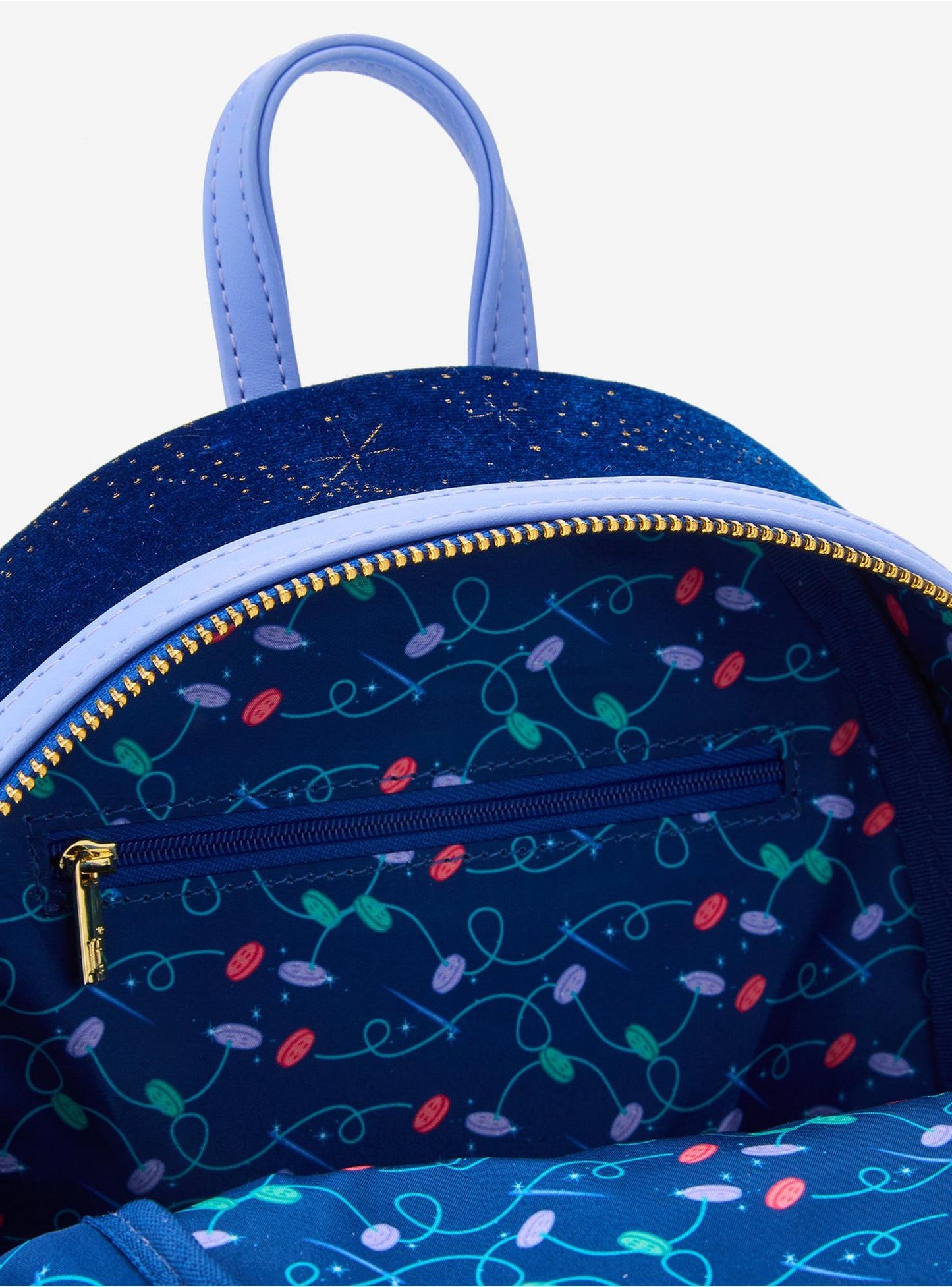 Disney Peter Pan Tinkerbell Light Up Sassy Button Velvet Mini Backpack