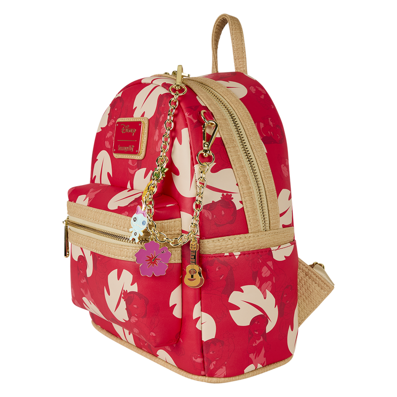 BP: Disney Lilo and Stitch Limited Release Red Charm Raffia Mini Backpack
