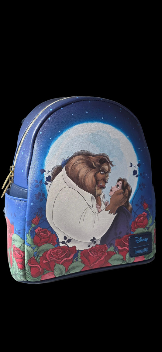 Disney Beauty and the Beast Belle Moon Glow Gazin Blue Mini Backpack