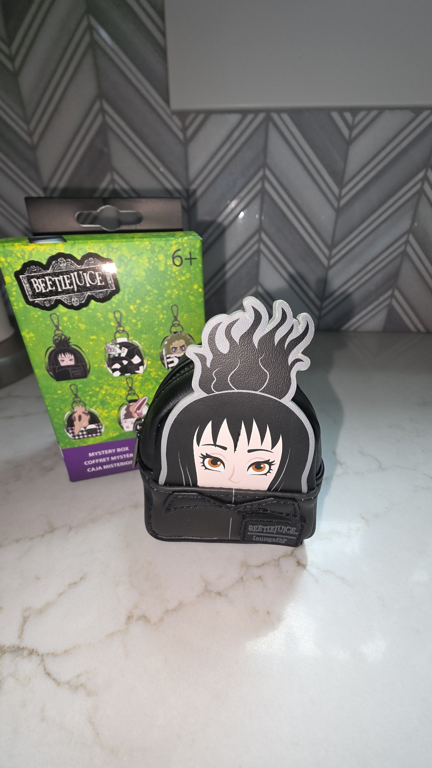 KEYCHAIN: Loungefly Beetlejuice CONFIRMED Lydia Deetz Mini Backpack Bag Charm Bag Clip Keychain