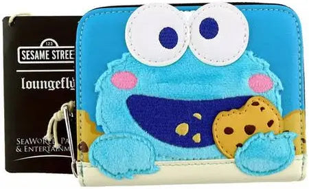 Sesame Street Cookie Monster Plush SeaWorld Exclusive Zip Around Wallet