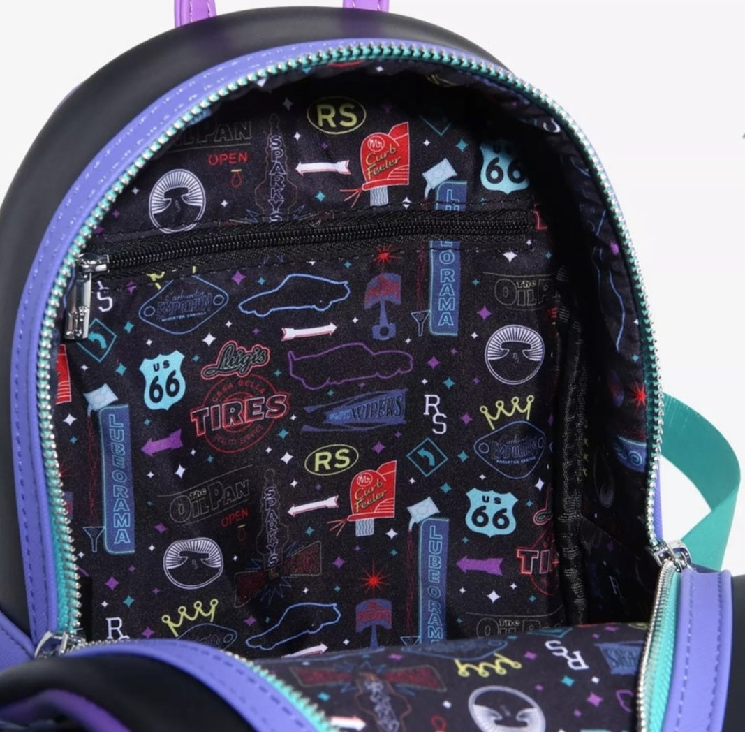 Disney Pixar Cars Lightening + Sally Nite Scene Mini Backpack
