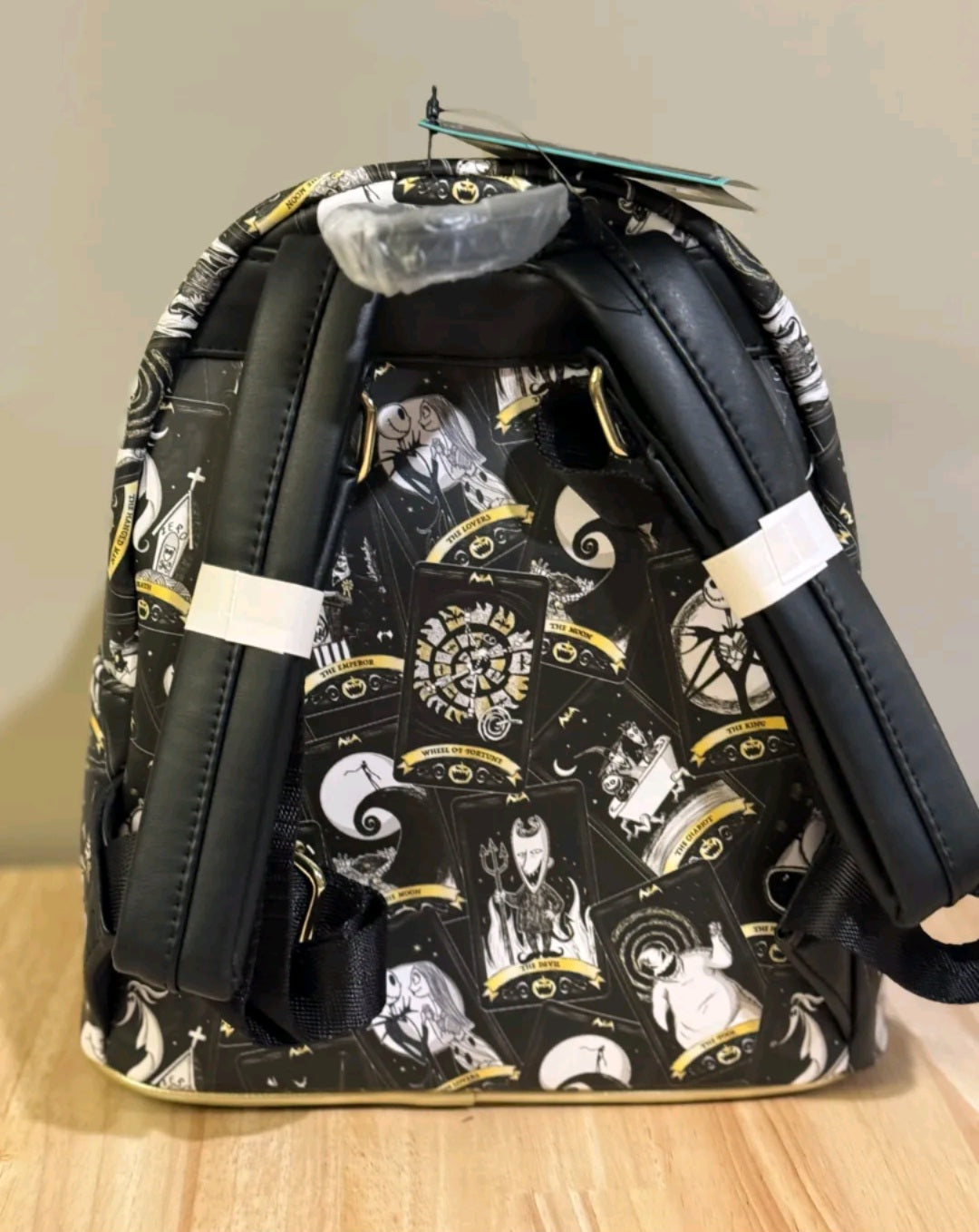 BP: Disney NBC The Nightmare Before Christmas AOP Gold and Black Mini Backpack