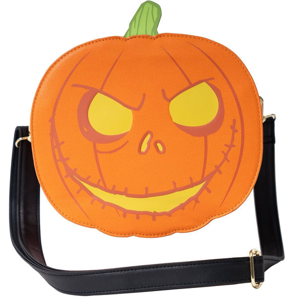 NBC The Nightmare Before Christmas Jack Skellington Pumpkin Glow in the Dark Crossbody Bag