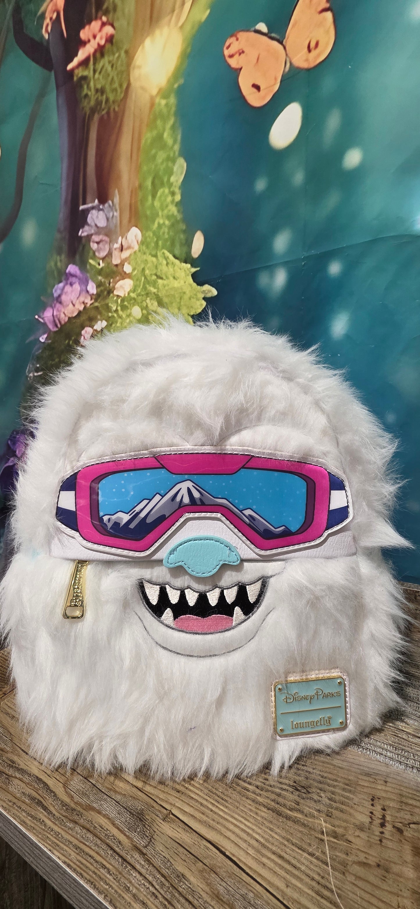 Disney Parks Snowboarding Yeti Plush Mini Backpack