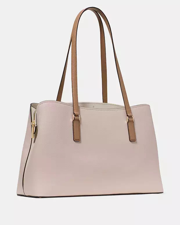 Kate Spade New York K0146 Color Blocked Powdered Blush and Cream Tote
