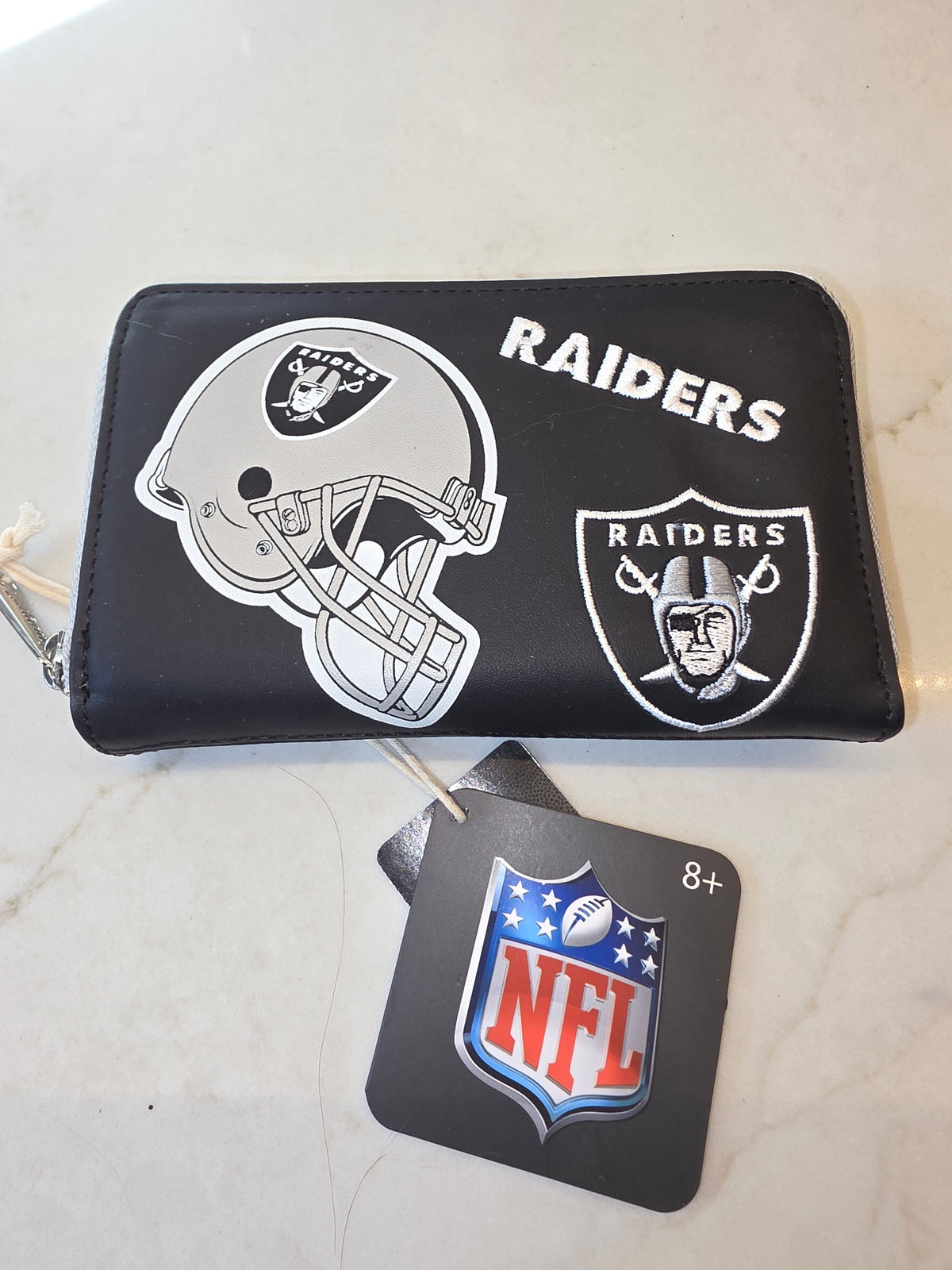 WALLET: NFL Las Vegas Raiders Football Zip Around Wallet