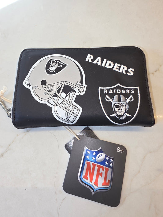 WALLET: NFL Las Vegas Raiders Football Zip Around Wallet
