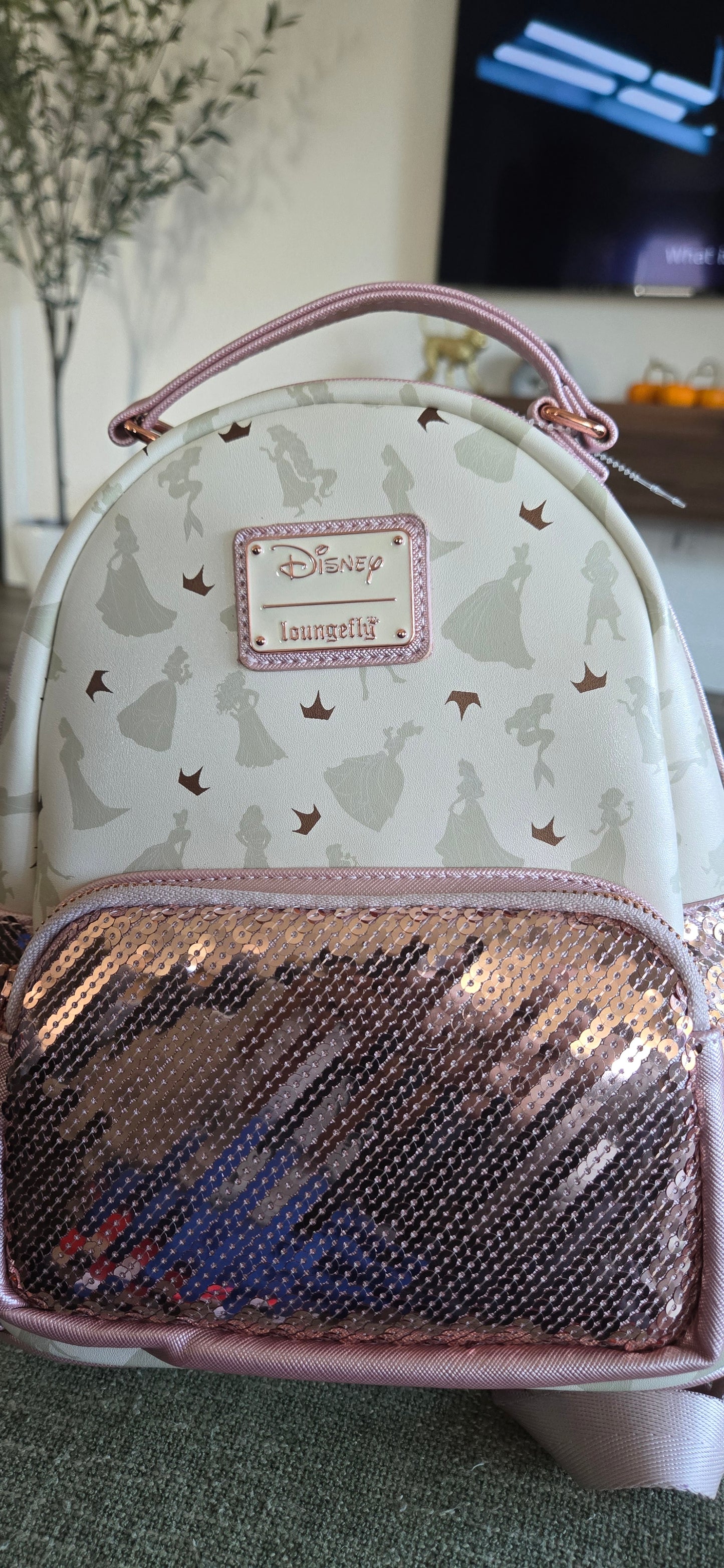 Disney Princess Sequin Silhouette Mini Backpack