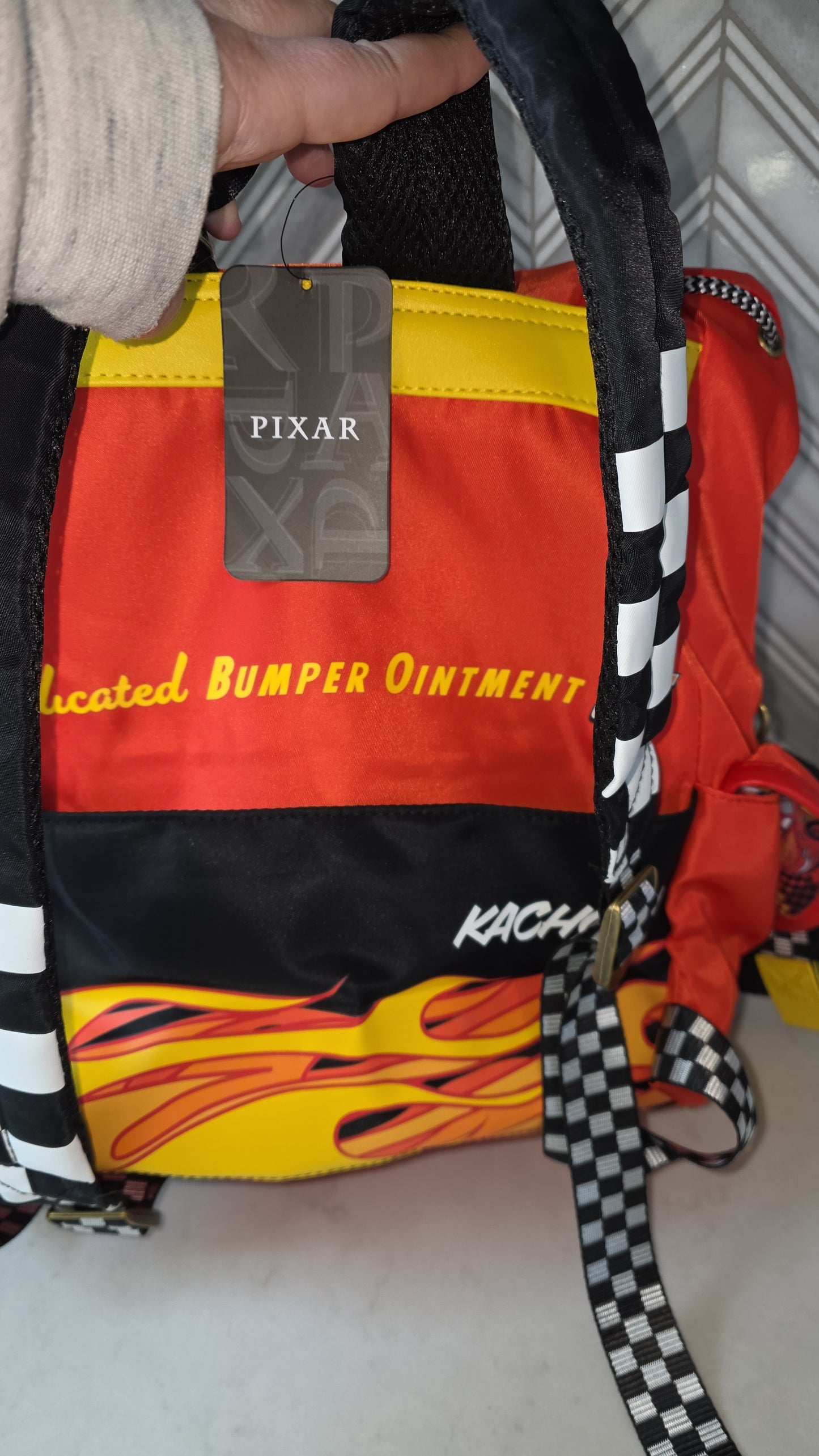 Disney Pixar Cars Lightening McQueen School Backpack with Night Light