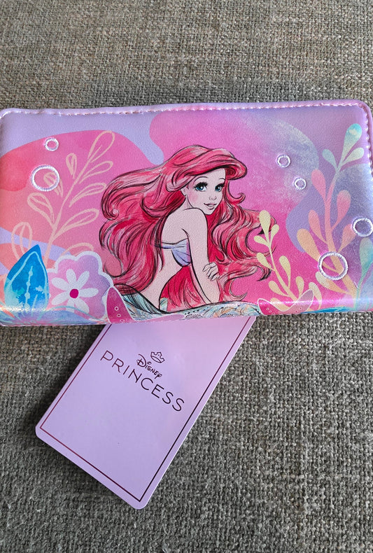 WALLET: Loungefly Disney The Little Mermaid Ariel Soft Floral Iridescent Indexer Wallet