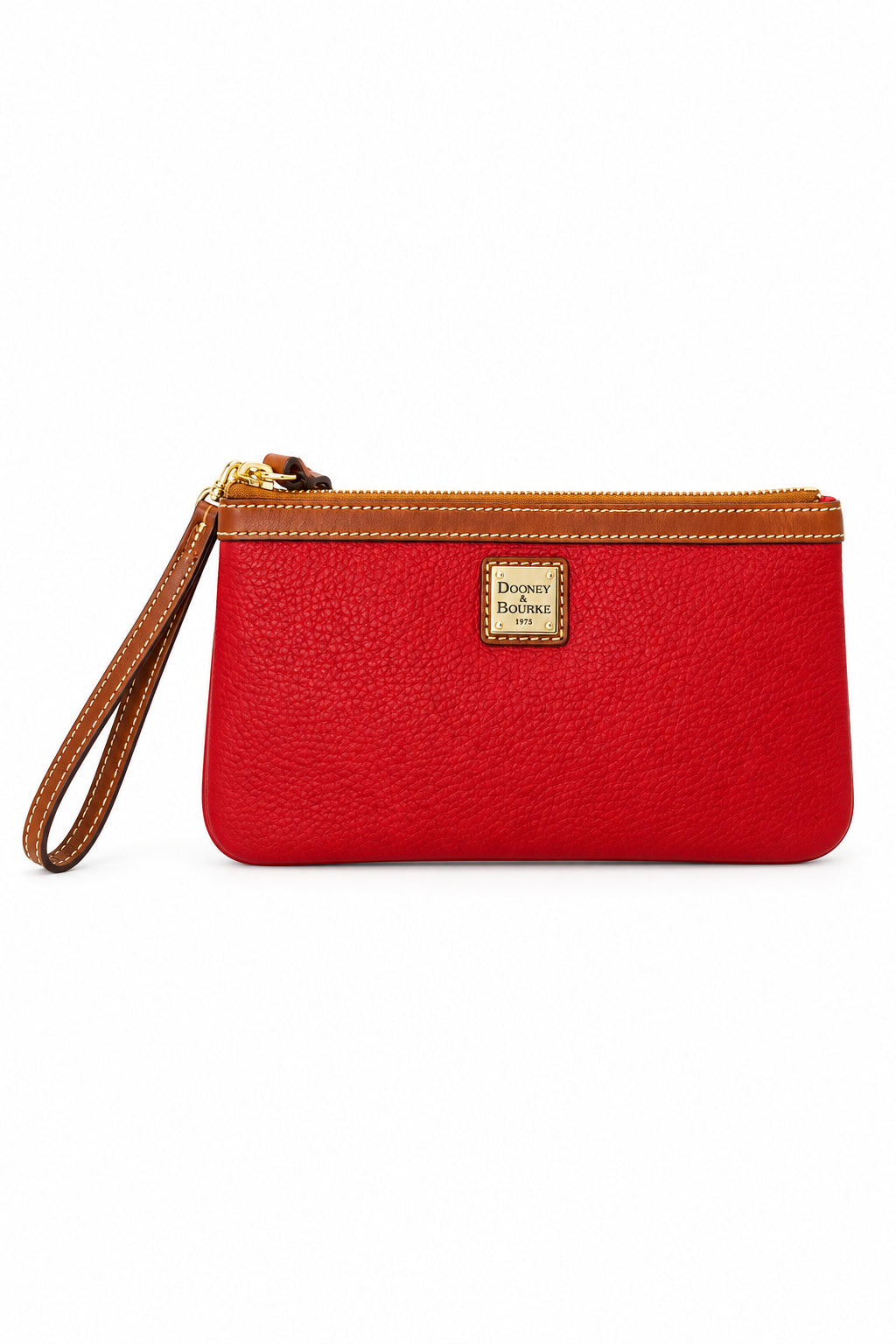 WALLET: Dooney and Bourke Red Pebbles Leather Wristlet