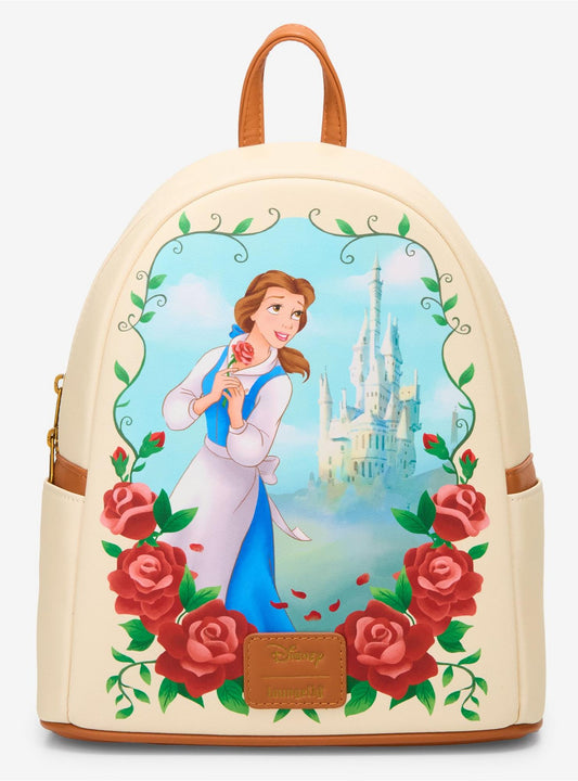 Disney Beauty and the Beast Belle Castle Background Mini Backpack