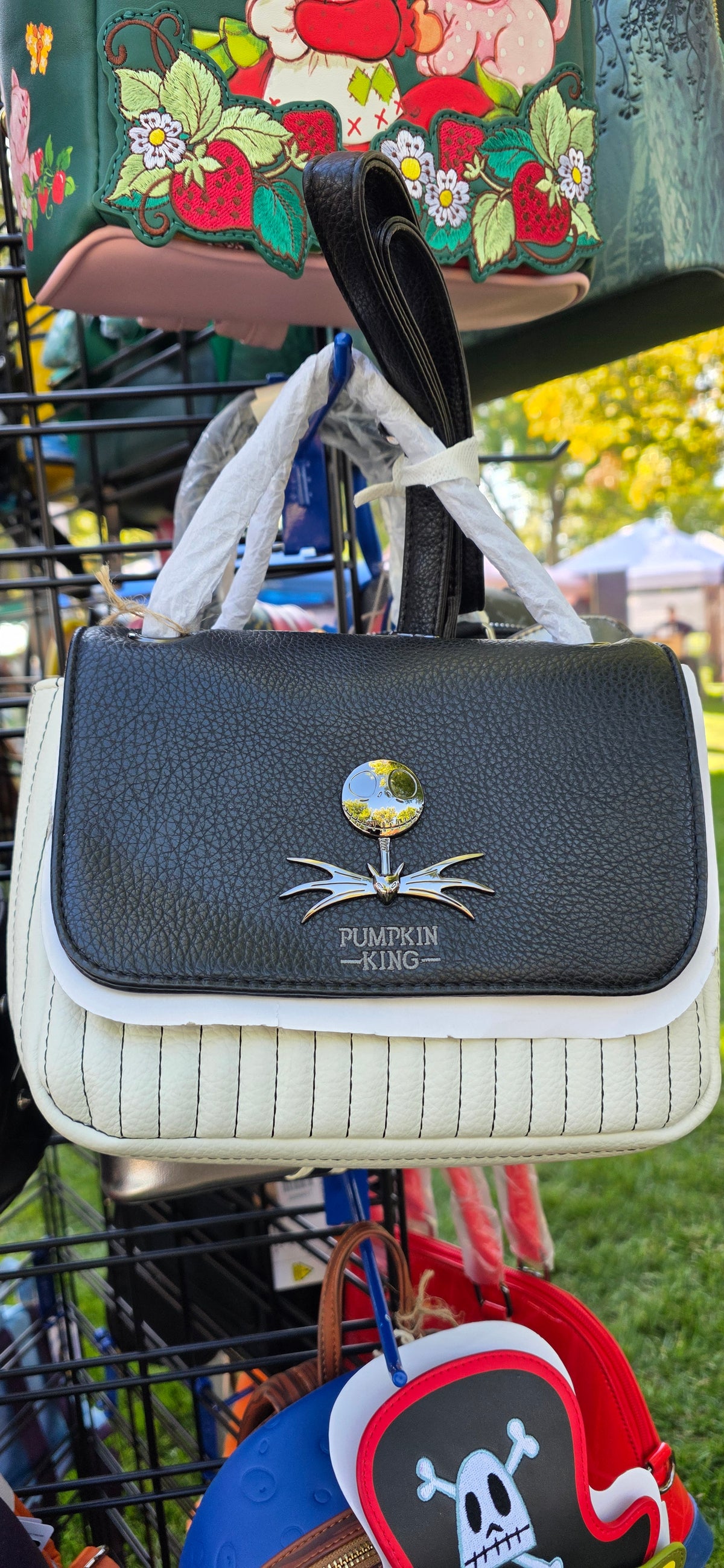 CB: Loungefly Disney NBC The Nightmare Before Christmas Jack Skellington Pumpkin King White Crossbody