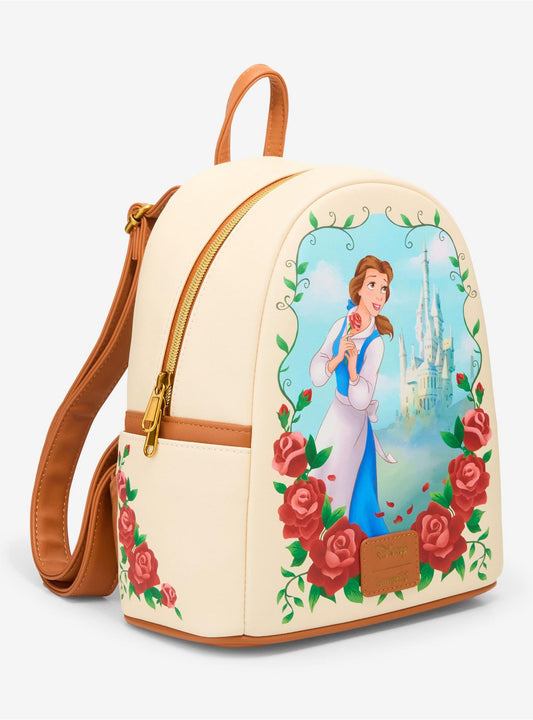 Disney Beauty and the Beast Belle Castle Background Mini Backpack