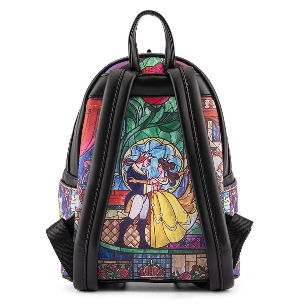 Disney Beauty and the Beast Belle Princess Castle Series Stained Glass Mini Backpack