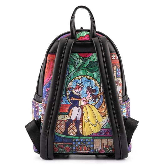 Disney Beauty and the Beast Belle Princess Castle Series Stained Glass Mini Backpack
