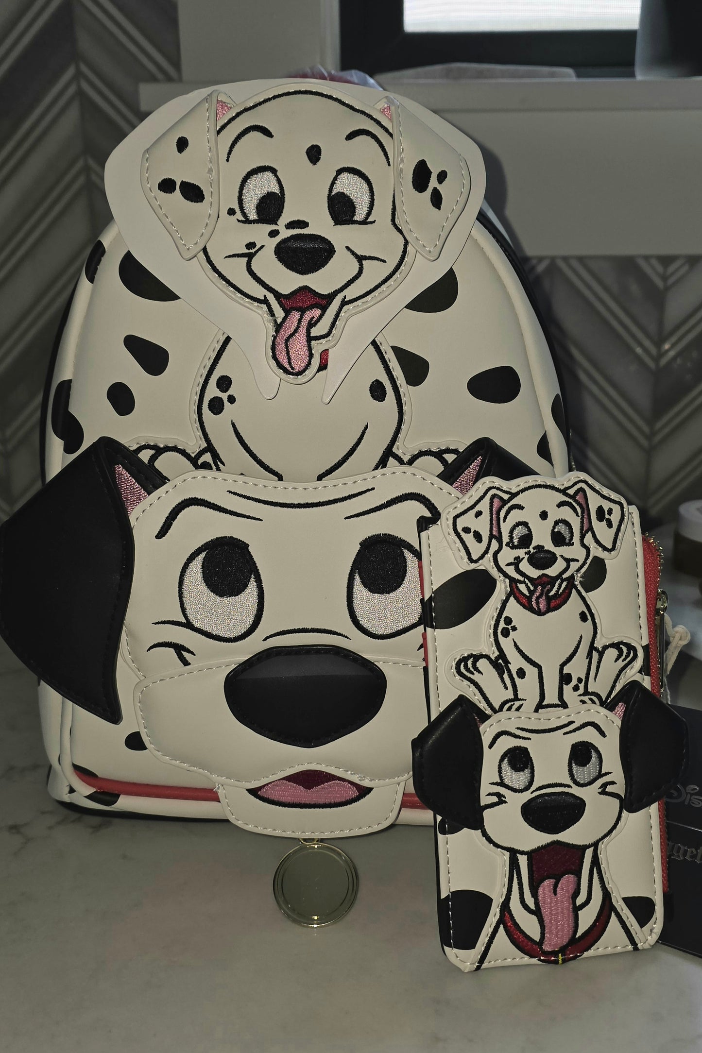 BUNDLE: Loungefly Disney 101 Dalmations Mini Backpack and Matching Card Holder Wallet