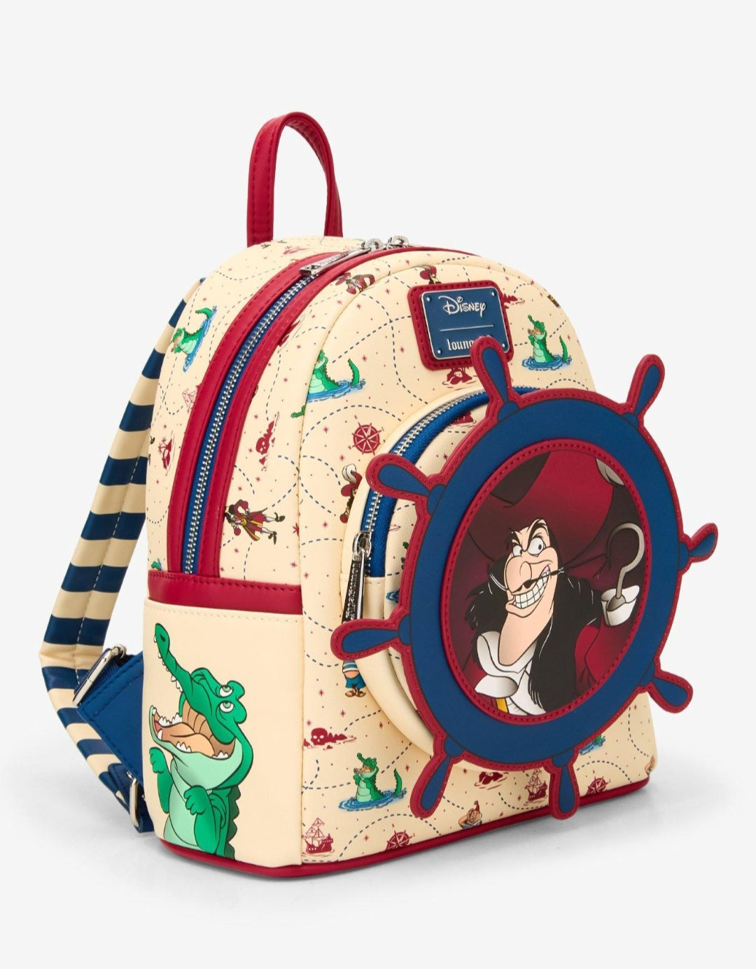 Disney Peter Pan Captain Hook Moveable Wheel Mini Backpack