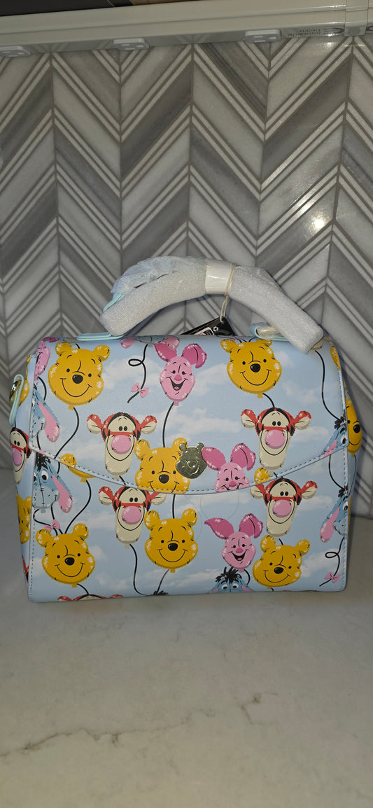 Disney Winnie the Pooh and Friends Balloon AOP RFID Technology Crossbody