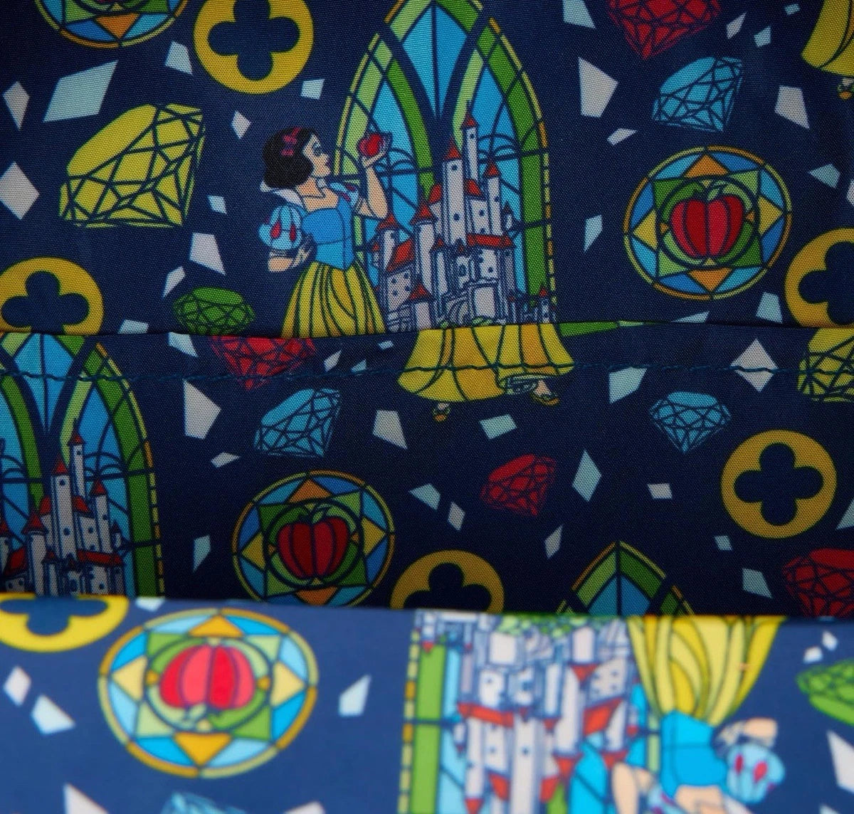 Disney Snow White and The Seven Dwarfs Stained Glass Mini Backpack with Ear Holder