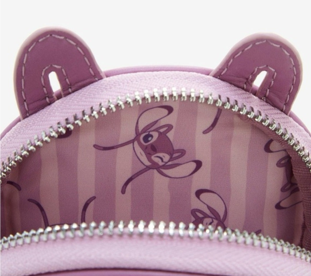 Disney Stitch Angel Corduroy Minimal Round Coin Purse Wristlet