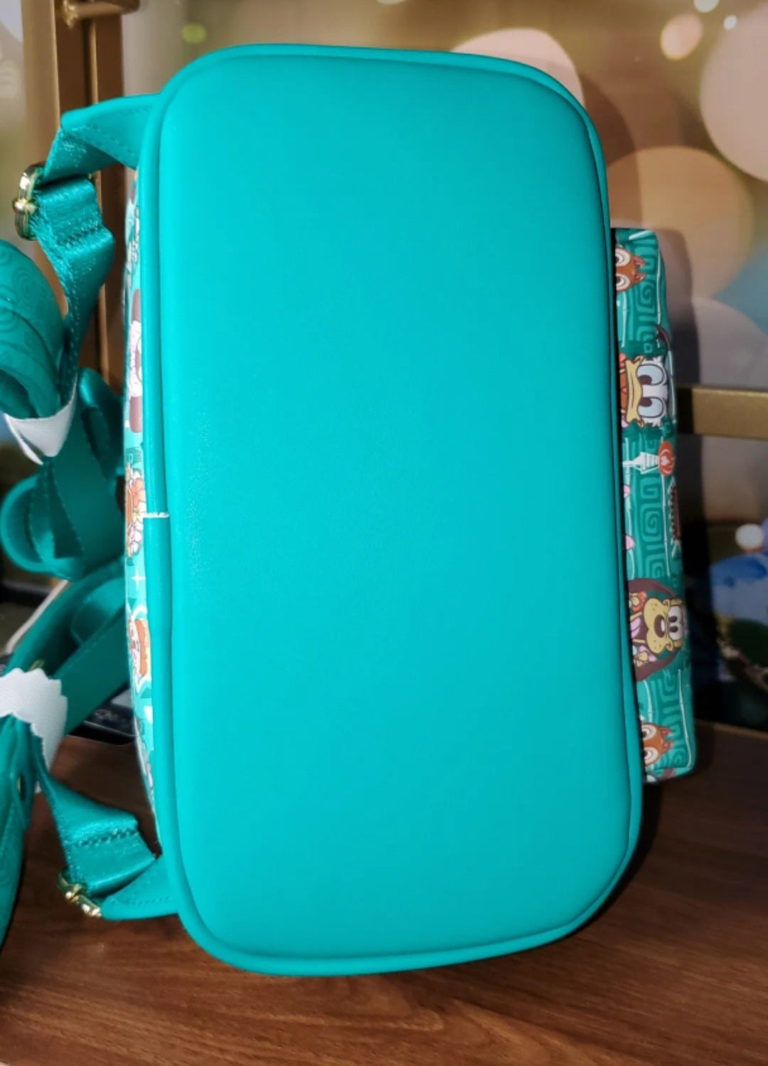 Disney Green Tiki Grotto Treasures Mini Backpack and Matching Zip Around Wallet