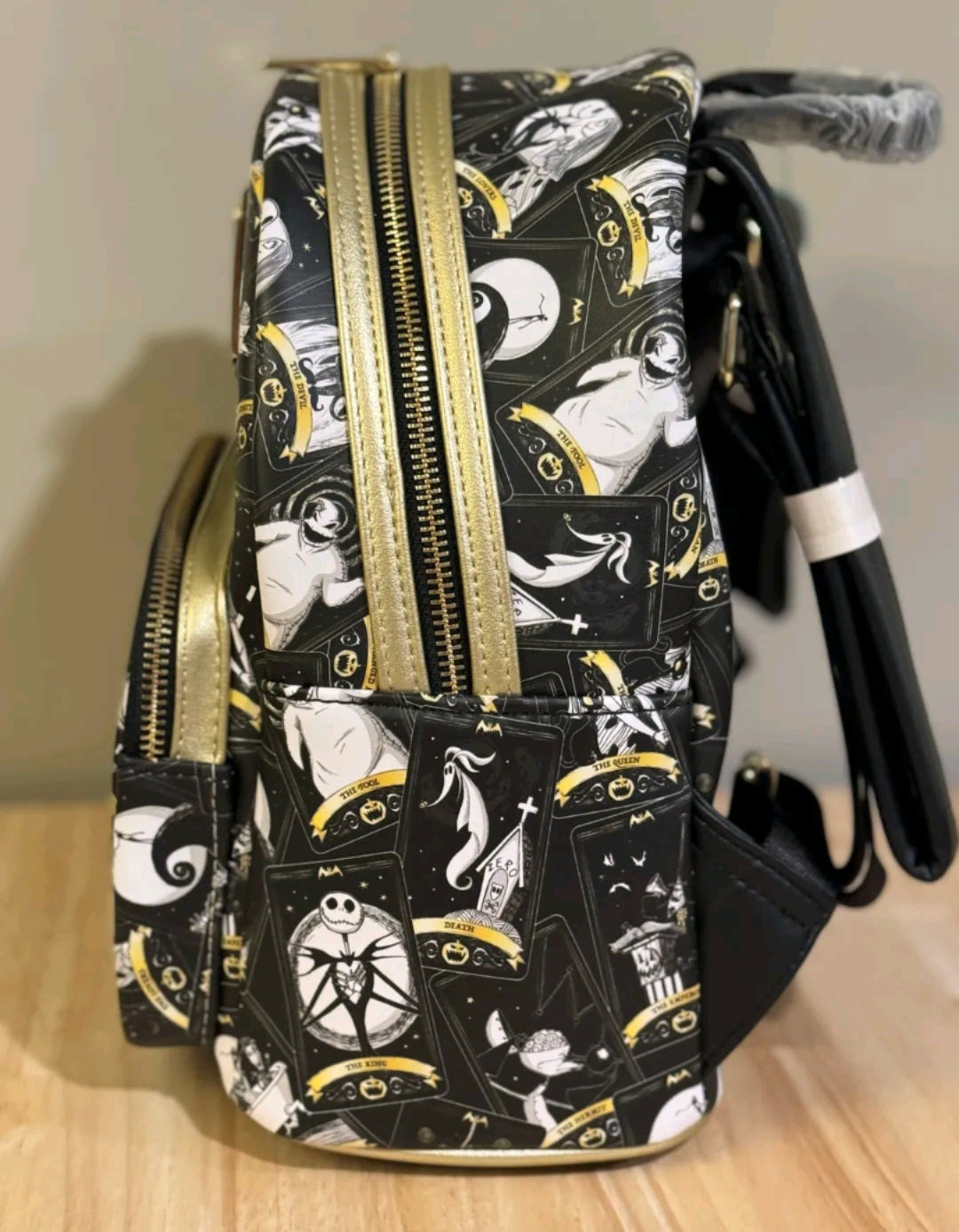 BP: Disney NBC The Nightmare Before Christmas AOP Gold and Black Mini Backpack
