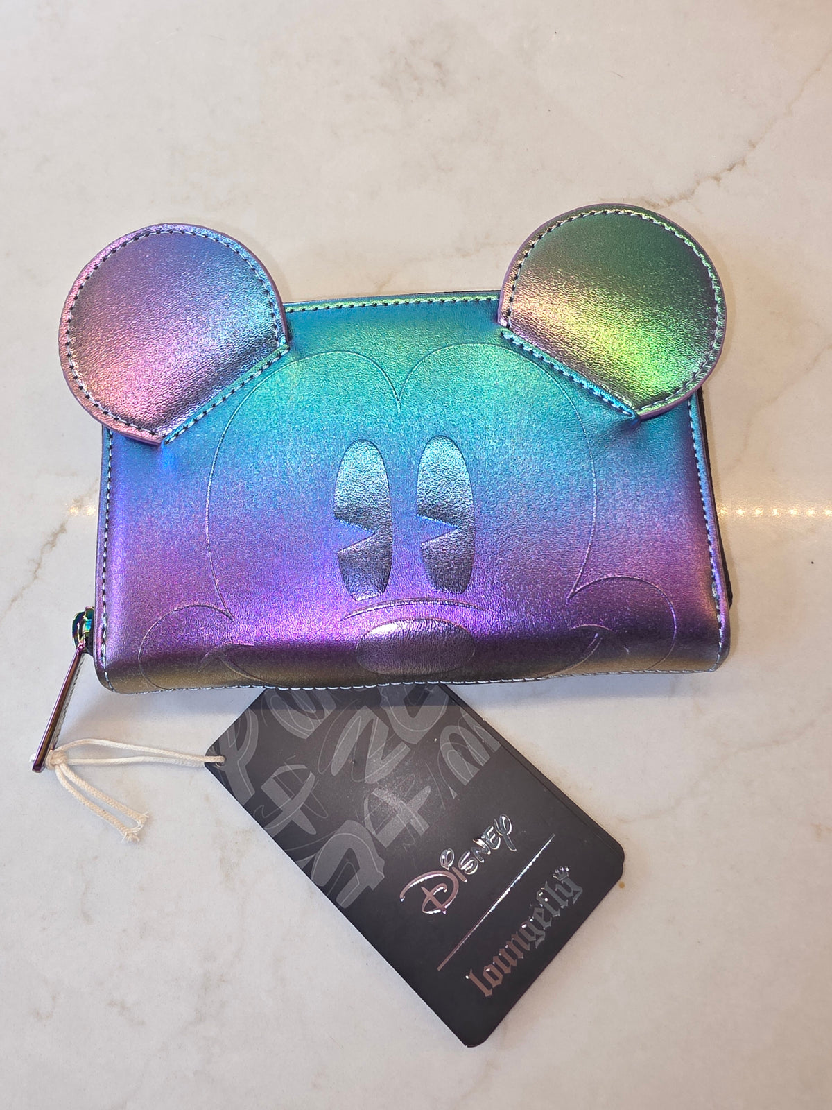 WALLET: Disney Mickey Mouse Oil Slick Zip Around Wallet