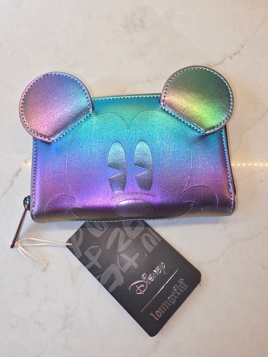WALLET: Disney Mickey Mouse Oil Slick Zip Around Wallet
