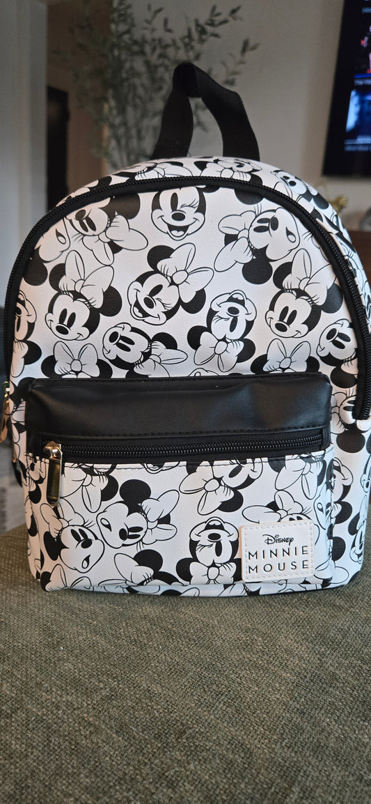 Disney Minnie Mouse Head White AOP Mini Backpack