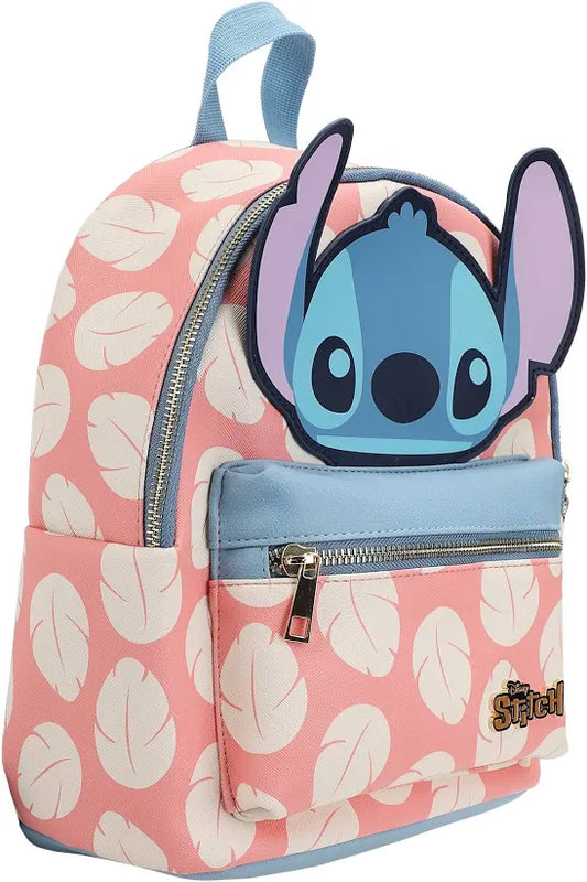 Disney Stitch Pink Leaf Mini Backpack