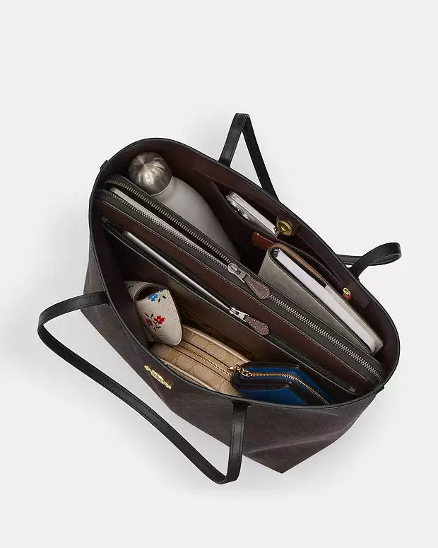 Coach X Peanuts 75th Anniversary Snoopy City Tote Bag in Signature Canvas