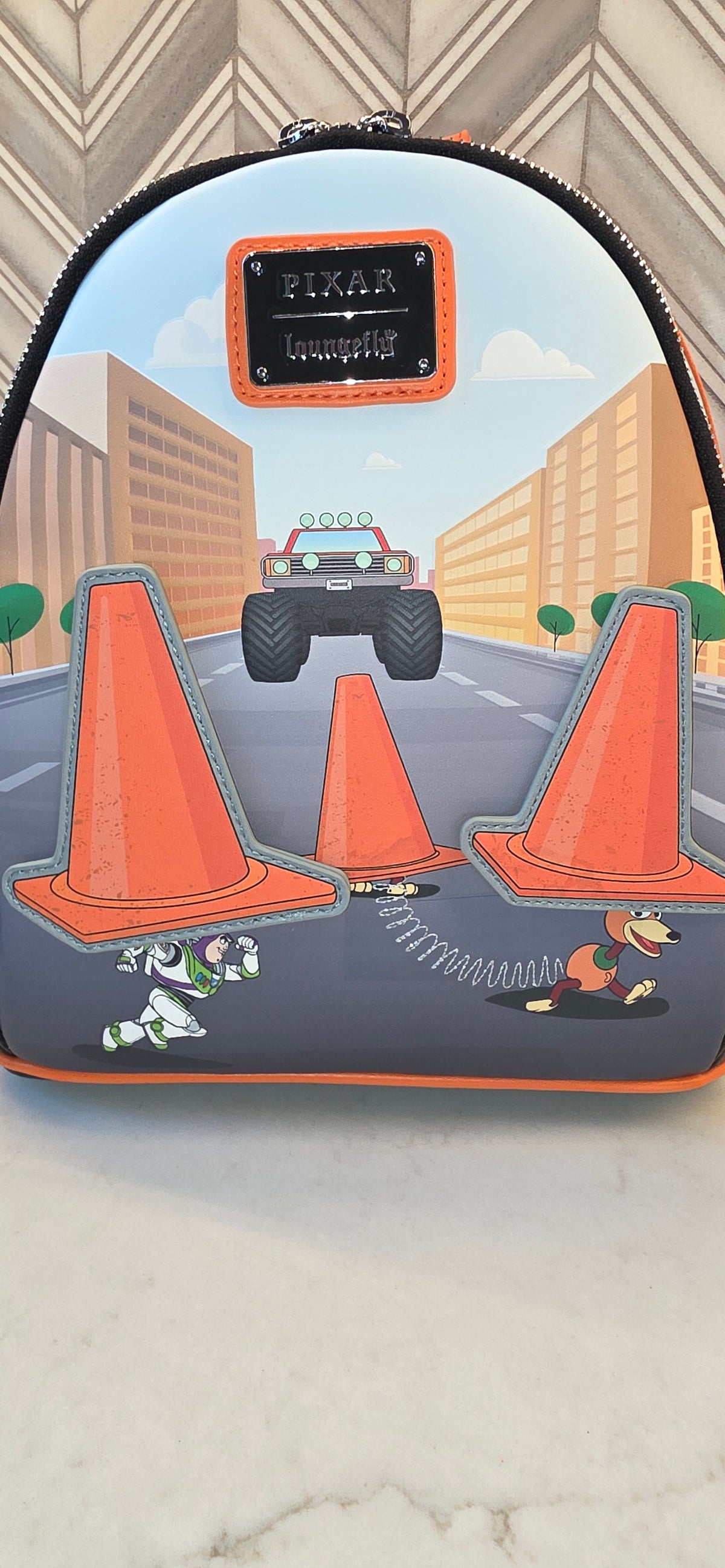BP: Loungefly Disney Pixar Cars  Cone Scene Moveable Parts Mini Backpack