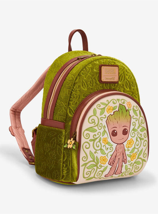 Disney Marvel Guardians of the Galaxy Groot Velvet Floral Mini Backpack