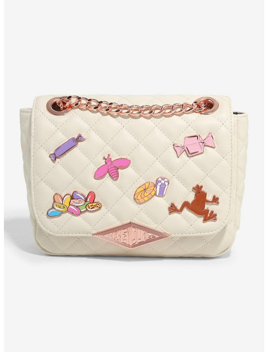 CB: Disney Warner Bros Harry Potter Honeydukes White Quilted Enamel Crossbody