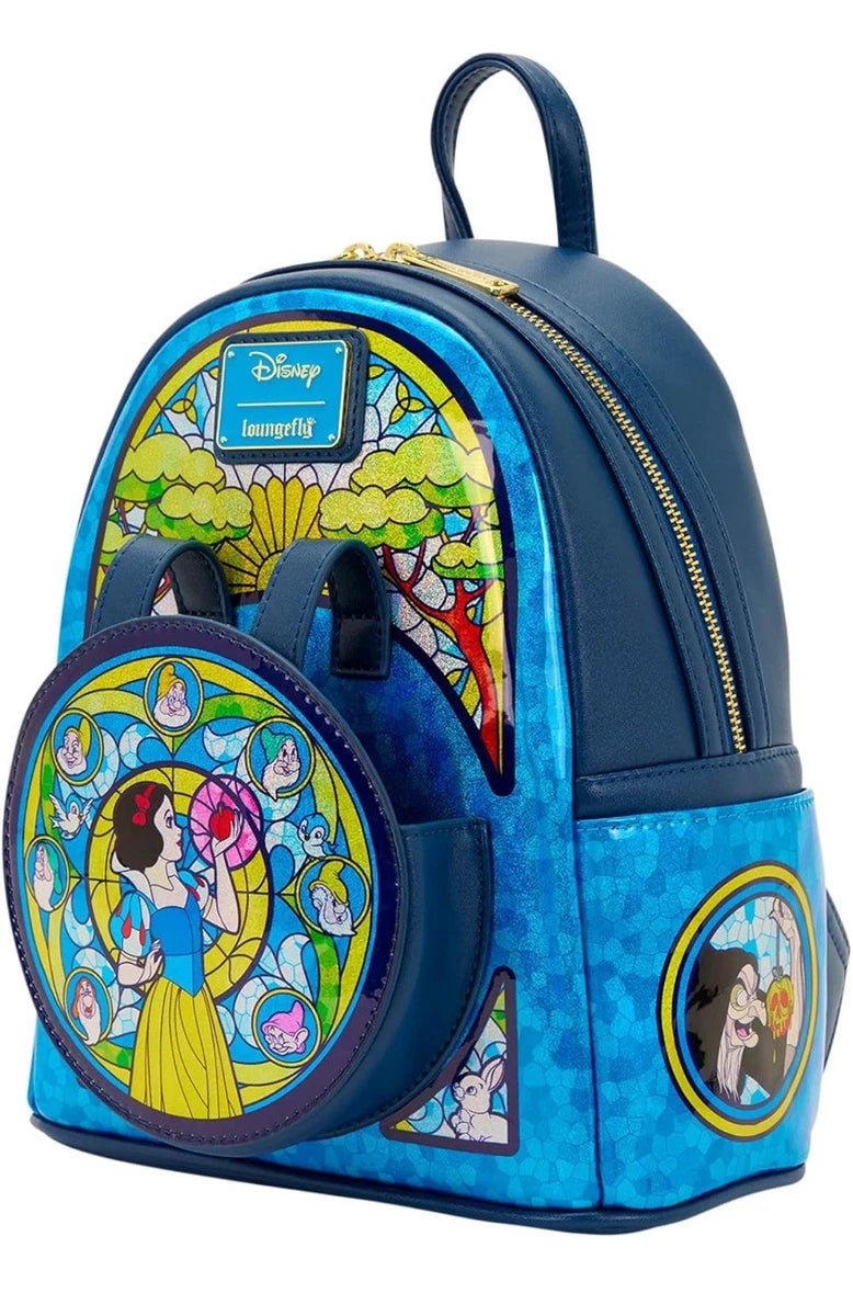 Disney Snow White and The Seven Dwarfs Stained Glass Mini Backpack with Ear Holder